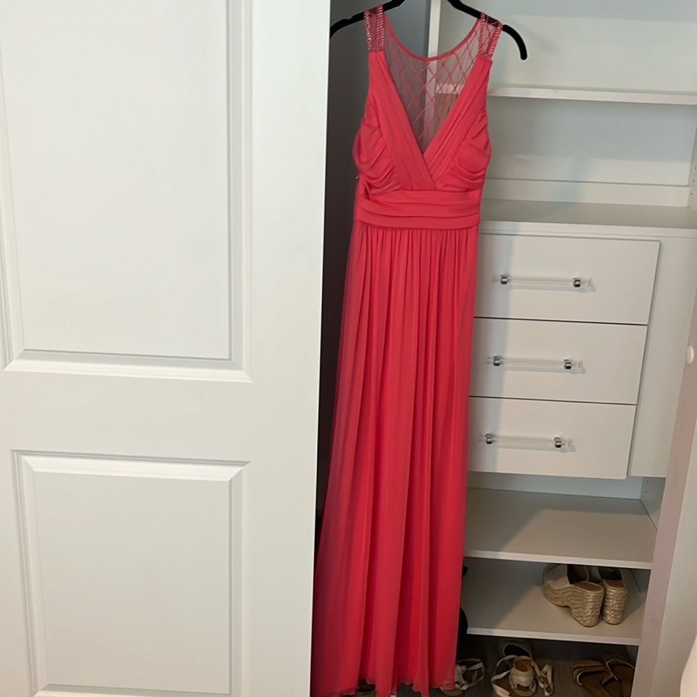 Hot Pink Beaded Gown